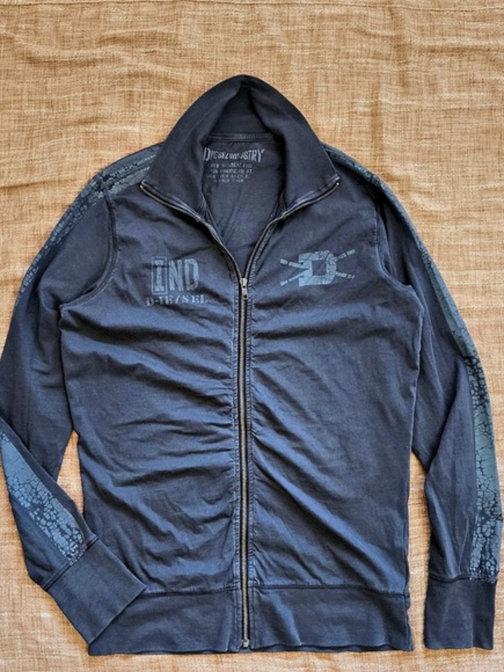 Diesel Industry zip jacket Zip Lightweight Jacket Black Size Large Layering